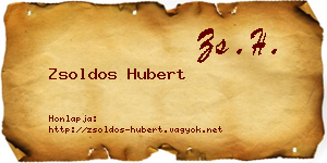 Zsoldos Hubert névjegykártya